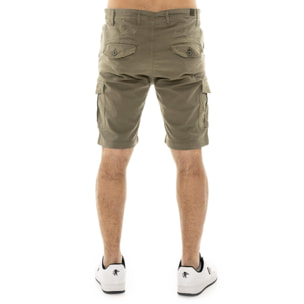 Pantaloncini cargo in twill da uomo con passanti Leone Easy