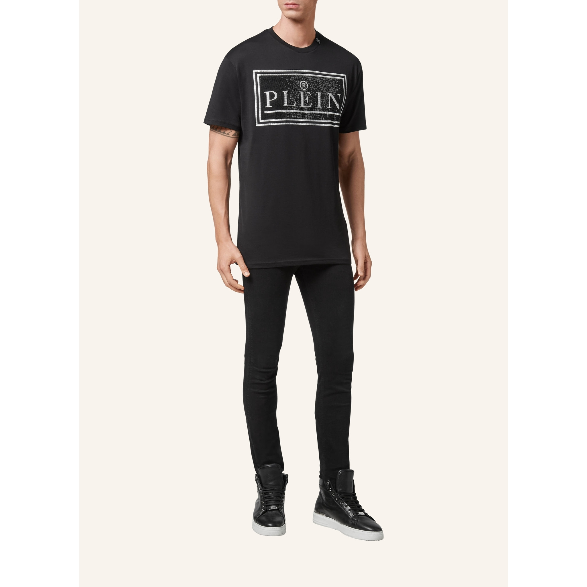 PHILIPP PLEIN Camiseta de cuello redondo y manga corta