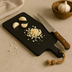 Tabla de cortar con mango de madera de caucho 50x15x2cm