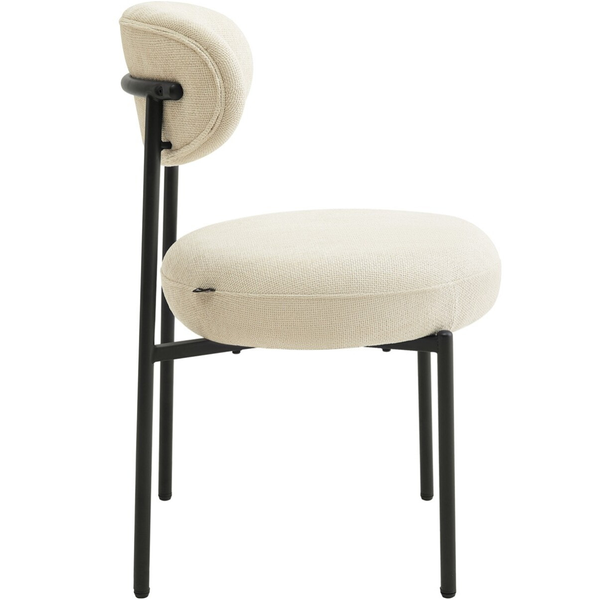Lot de 2 chaises de salle à manger en tissu chenille - ORLA