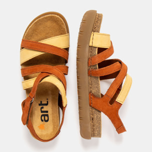 Sandalias 1714 MULTI DARK ORANGE-HONEY /RHODES color Dark orange-honey