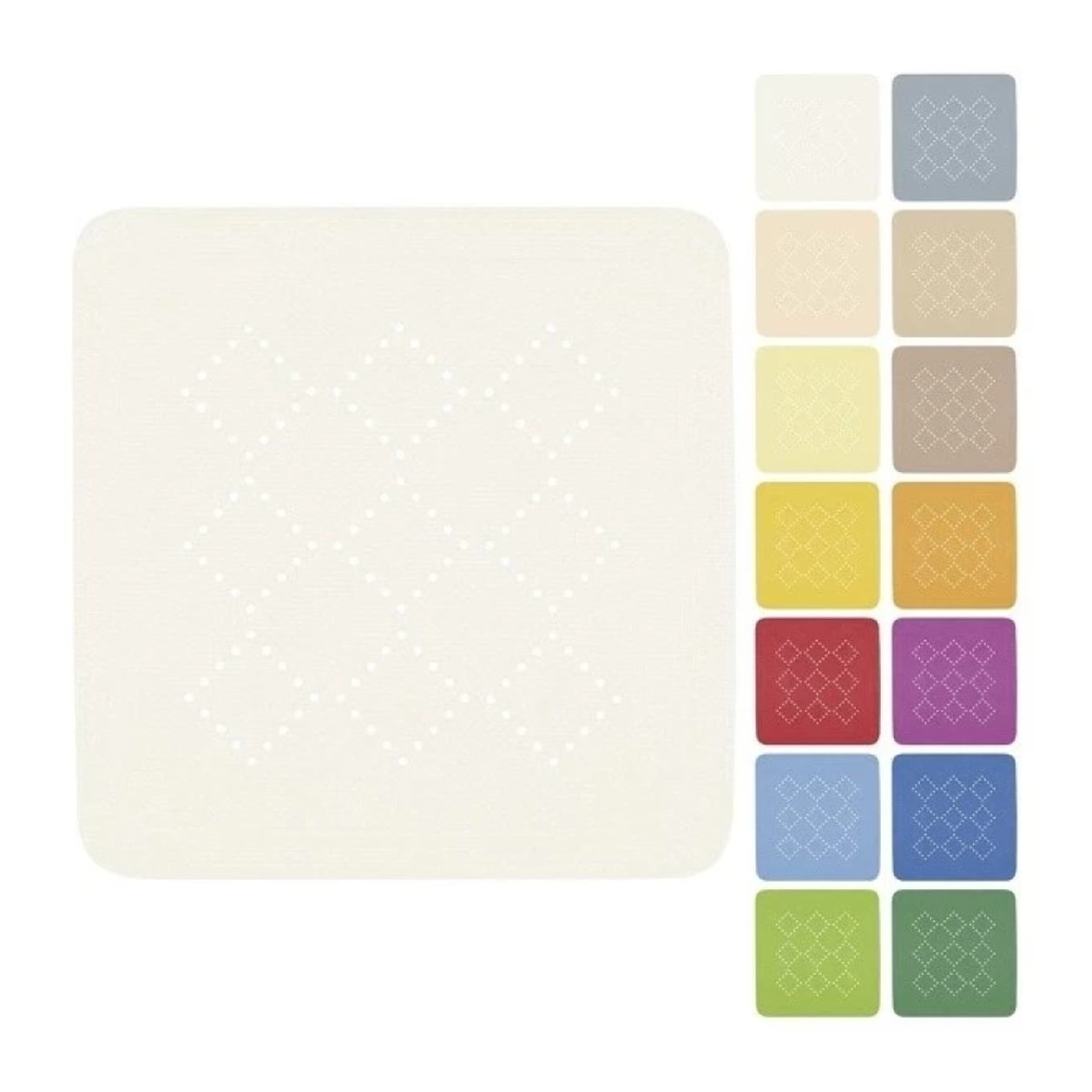 Tapis Fond de douche PVC ALASKA 55x55cm Blanc Spirella