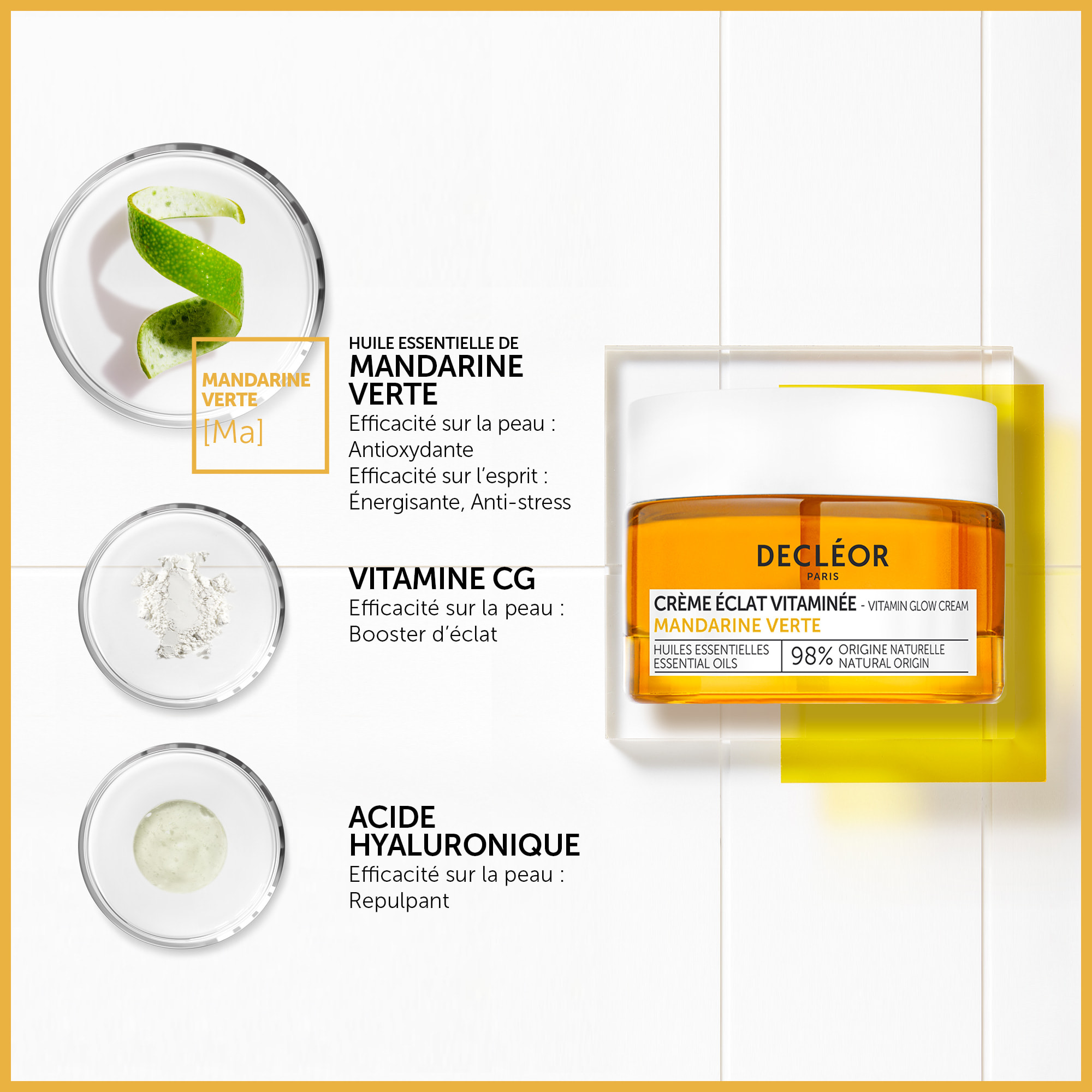Crème Éclat Vitaminée MANDARINE VERTE 50ml