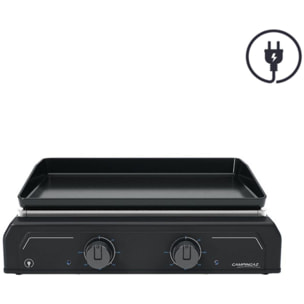 Plancha électrique CAMPINGAZ 2 XD Fonte emaille 2 brûleurs à poser, 60x40 cm