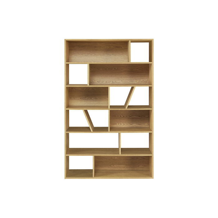 Bibliothèque design en bois clair L120 cm AZTEQUE