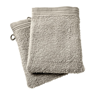 Lot de 2 gants de toilette "Spa" 15 x 21 cm / 400 gr/m² - Couleur: "Spa" Sable