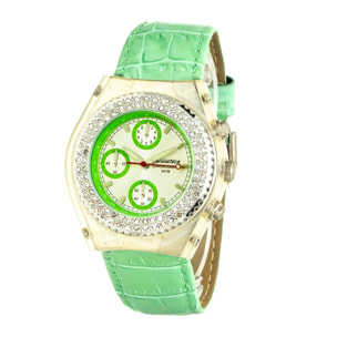 Reloj Chronotech CT7284S-07 Mujer Analogico Cuarzo con Correa de Piel