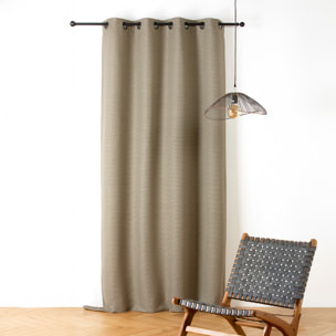 Rideau phonique coton et chanvre tressage naturel - Vert