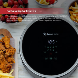 Air Fryer 1200W de 2,5L con pantalla digital y temperatura ajustable 80-200ºC SwissHome