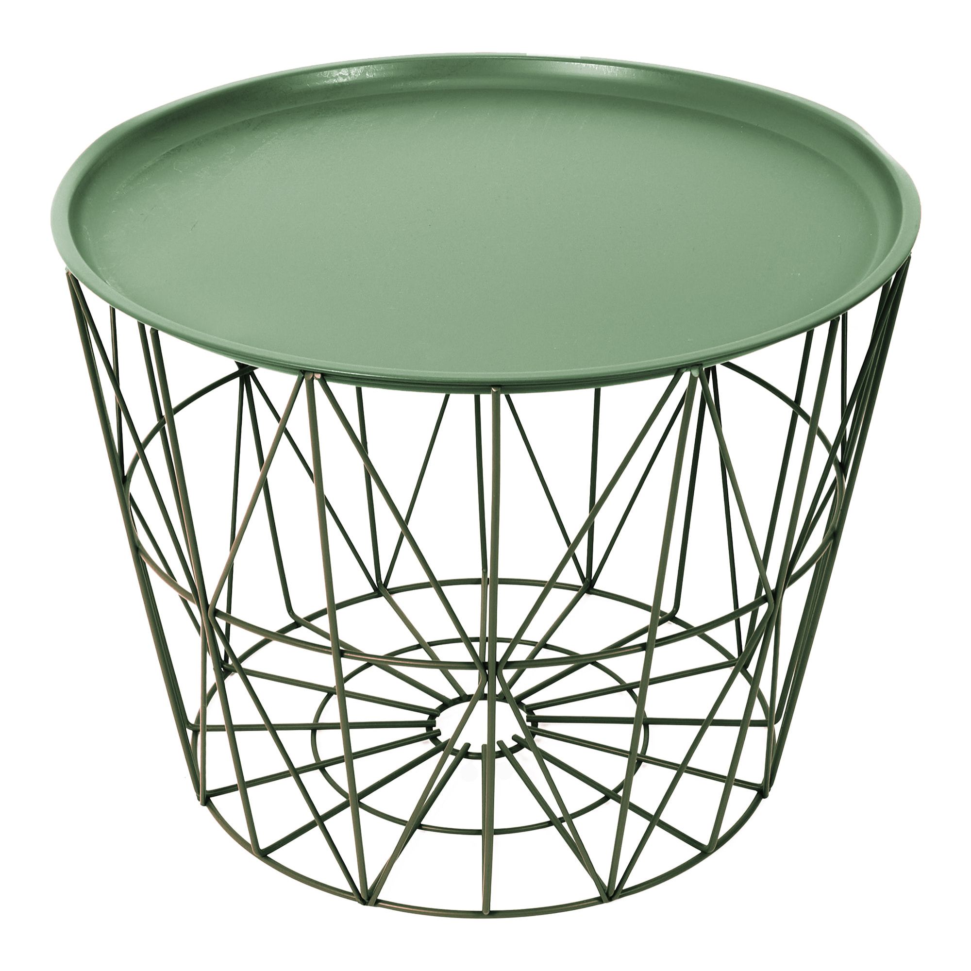 Table Filaire Metal Vert Diametre 50cm