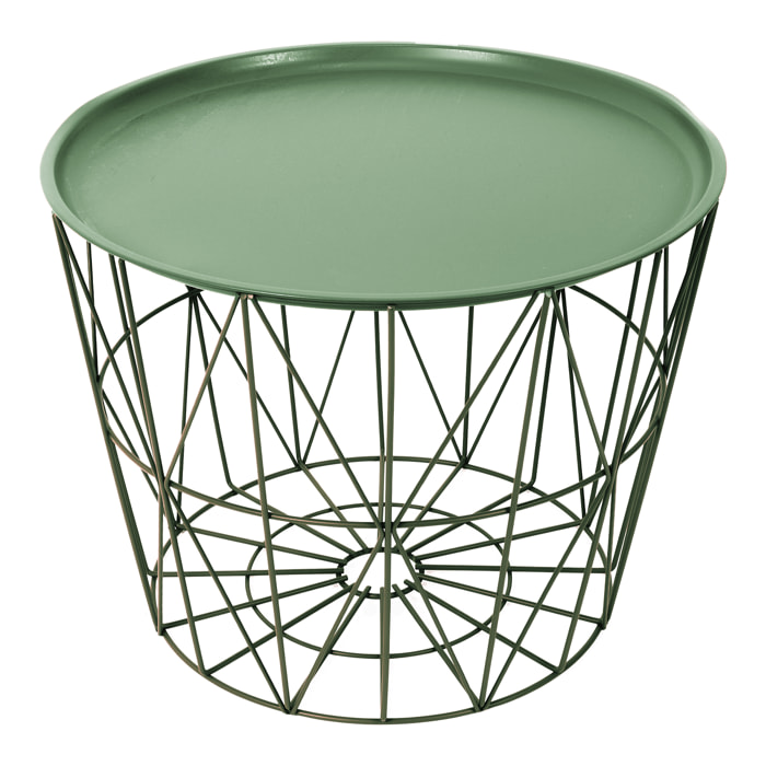 Table Filaire Metal Vert Diametre 50cm