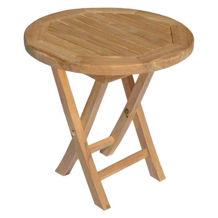 Table d'appoint ronde en teck 50cm LOMBOK
