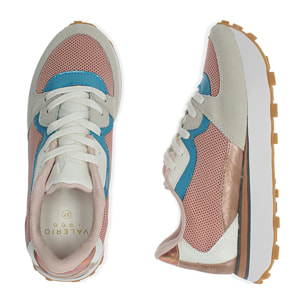 Sneakers rosa in tessuto