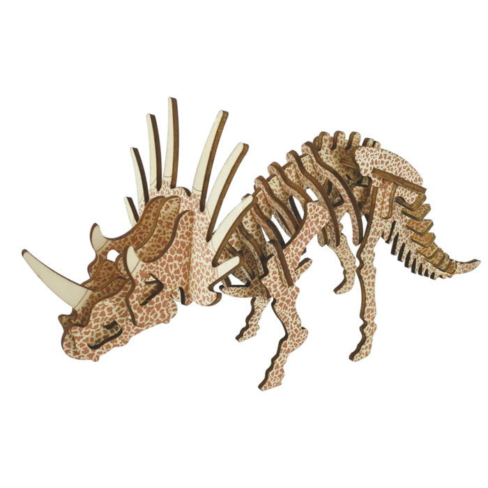 Maqueta 3D de madera. Triceratops. 36 piezas.