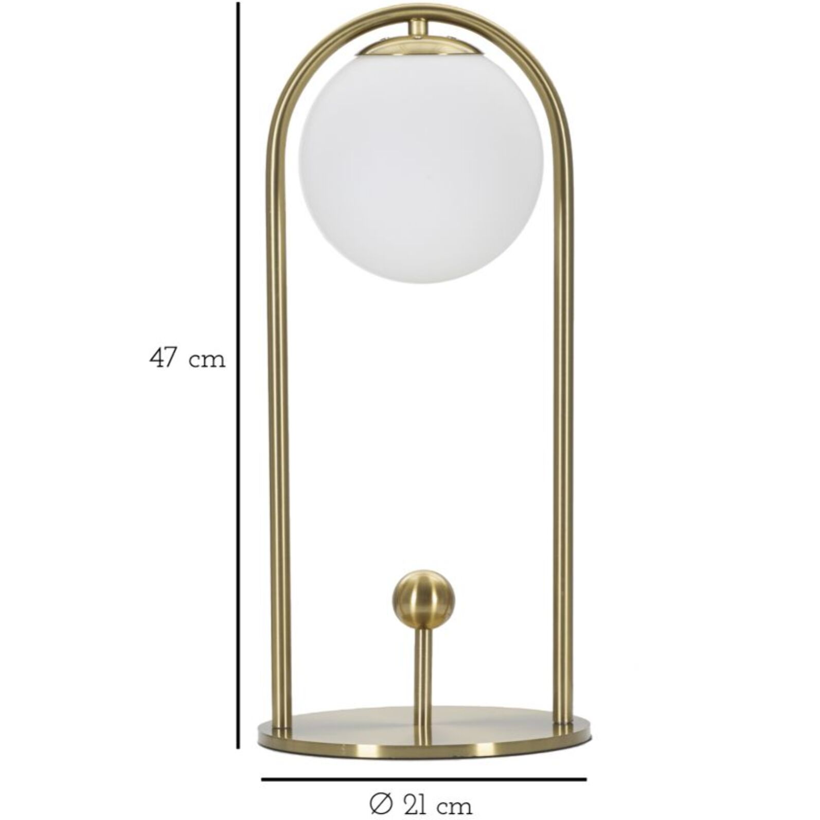 LAMPADA DA TAVOLO GLAMY ARC -A- CM Ø 21X47
