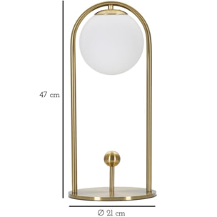 LAMPADA DA TAVOLO GLAMY ARC -A- CM Ø 21X47