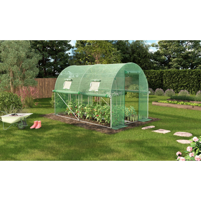 Serre 6m² verte - gamme toutes saisons