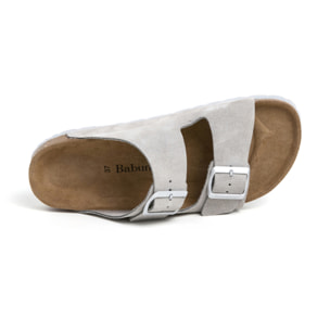 SANDALIA BABUNKERS GRIS