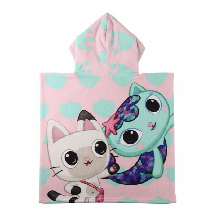 Poncho Microfibra de Gabby - 56x53x1 cm - Color:Rosa