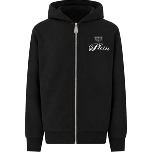 PHILIPP PLEIN Felpa con zip e cappuccio TEDDY