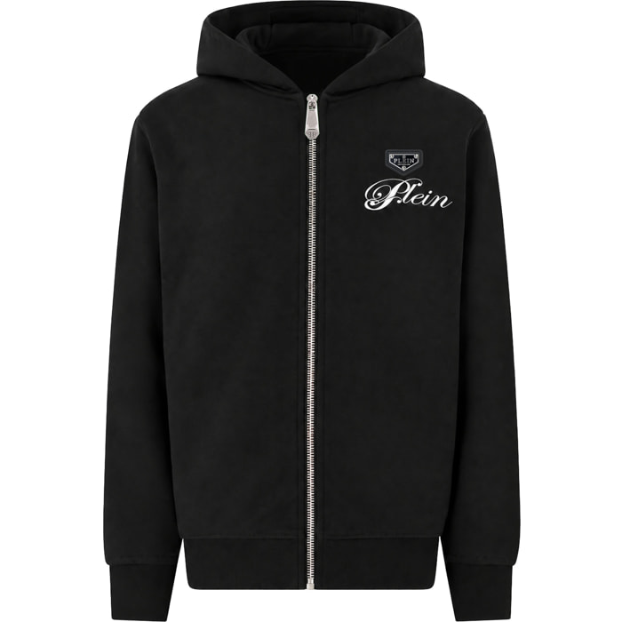 PHILIPP PLEIN Felpa con zip e cappuccio TEDDY