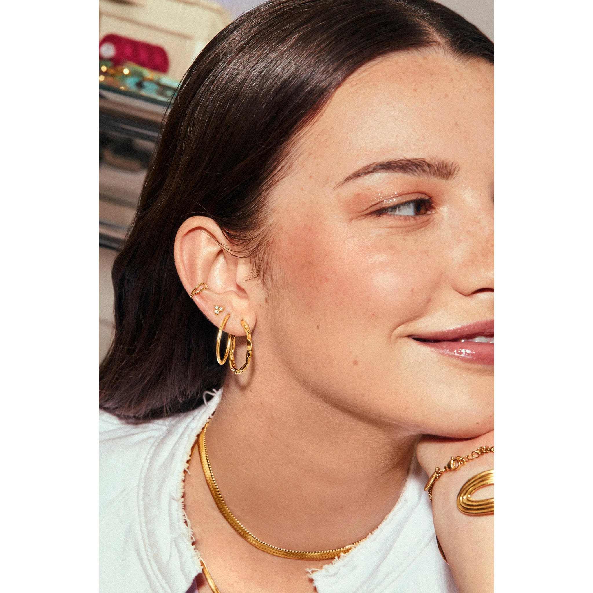 Orecchino Lake Placcato Oro