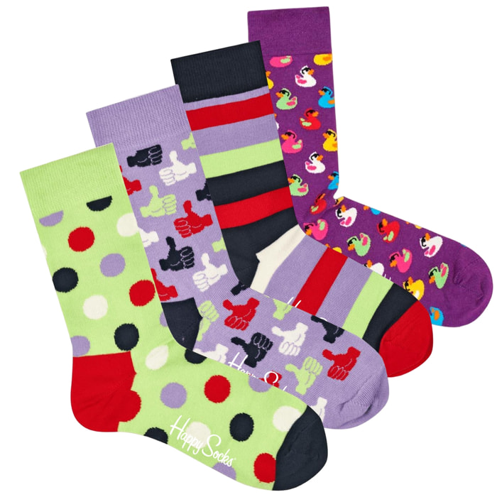 Calcetines 4 pack thumbs up y rubber duck talla