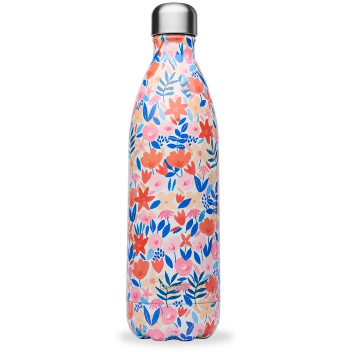 Bouteille isotherme QWETCH isotherme inox Flora Rouge 1000ml