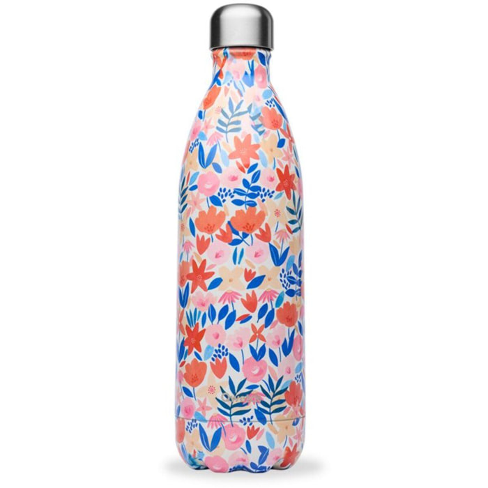 Bouteille isotherme QWETCH isotherme inox Flora Rouge 1000ml