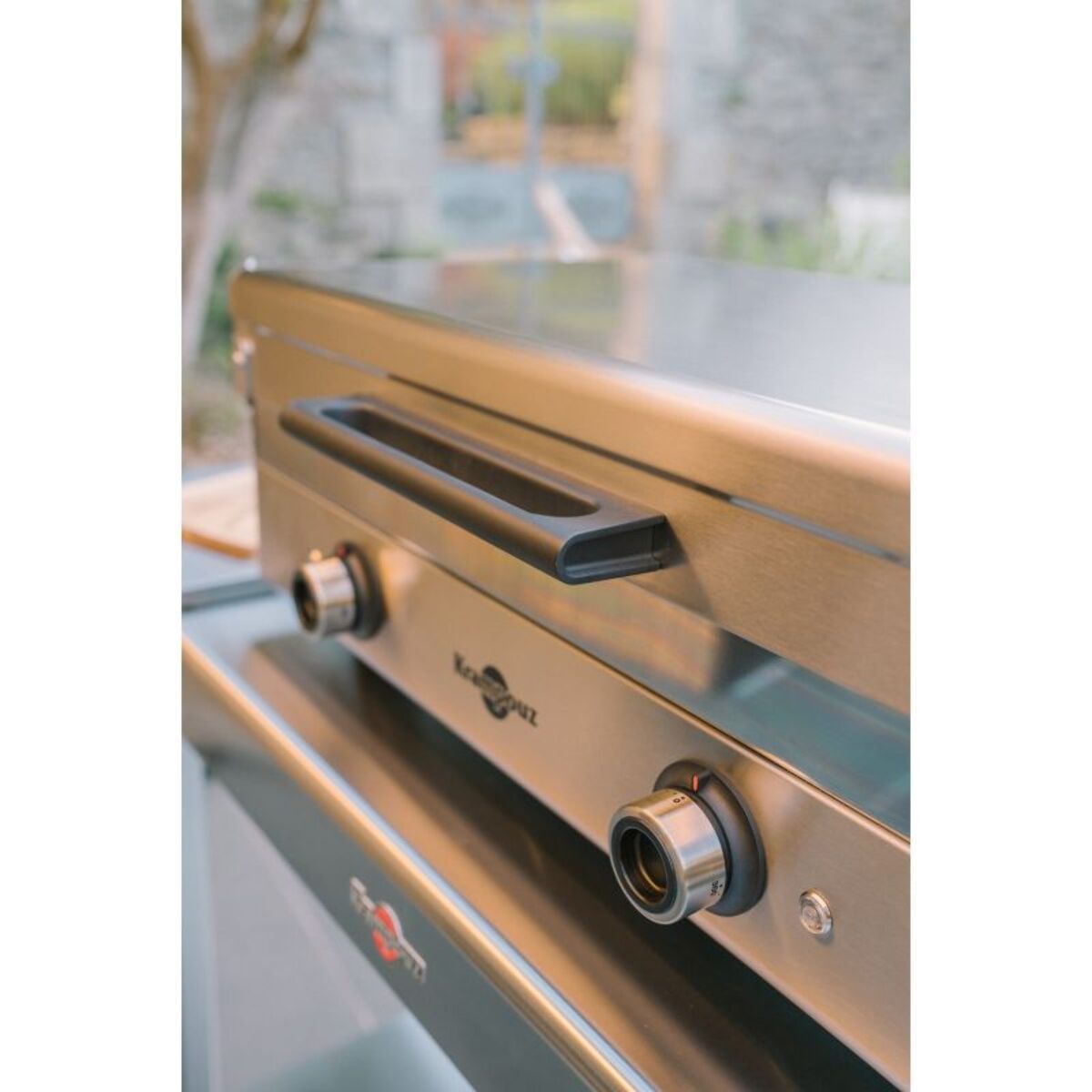 Plancha électrique KRAMPOUZ Club inox 2 brûleurs à poser, 65.5x39.5 cm