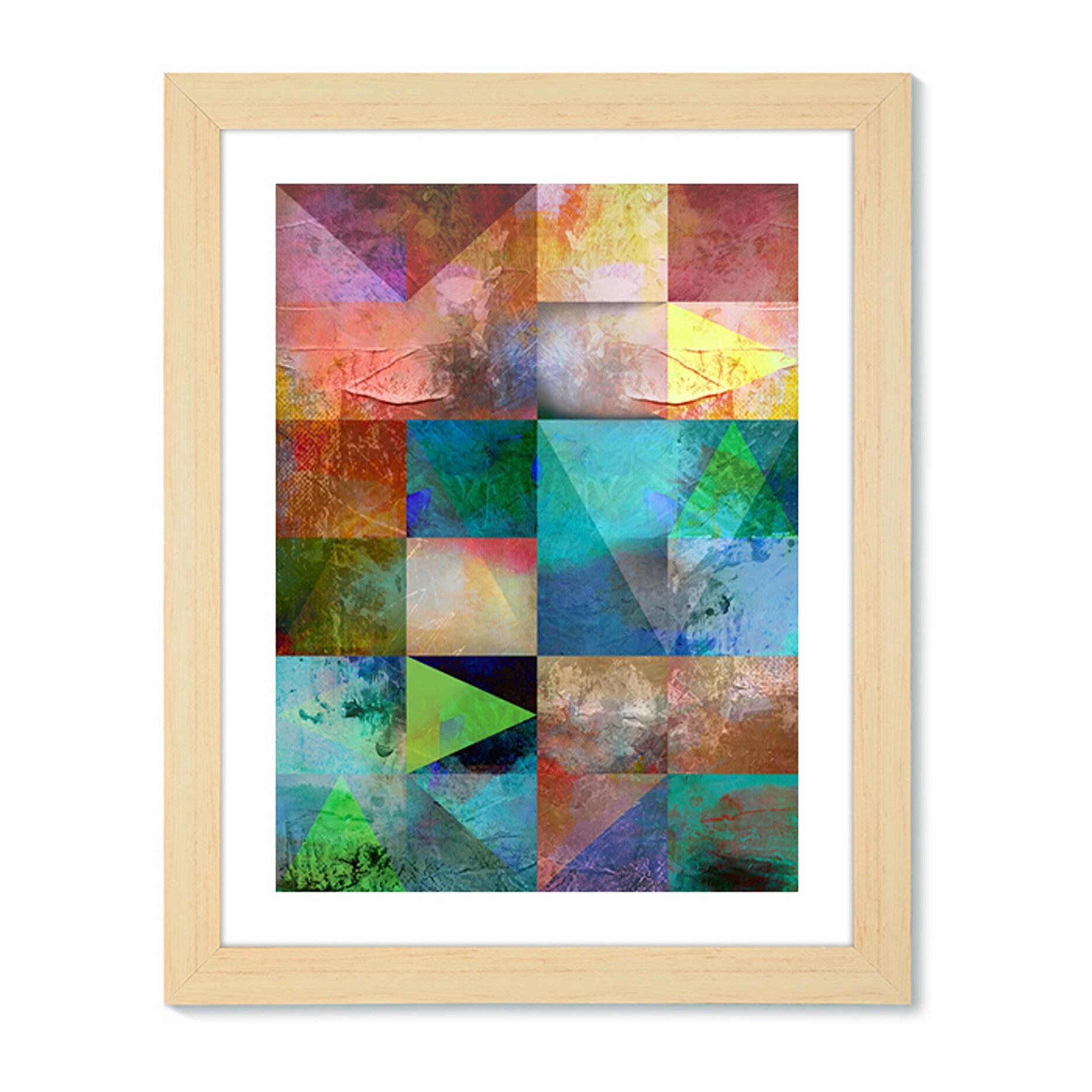 Tableau décoratif Tomasucci GEOMETRICAL COLOURS, en MDF et PVC, marron, 57 × 2,5 × 77 cm
