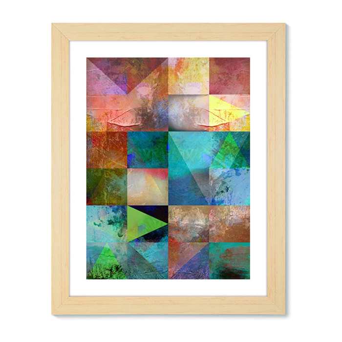 Tableau décoratif Tomasucci GEOMETRICAL COLOURS, en MDF et PVC, marron, 57 × 2,5 × 77 cm