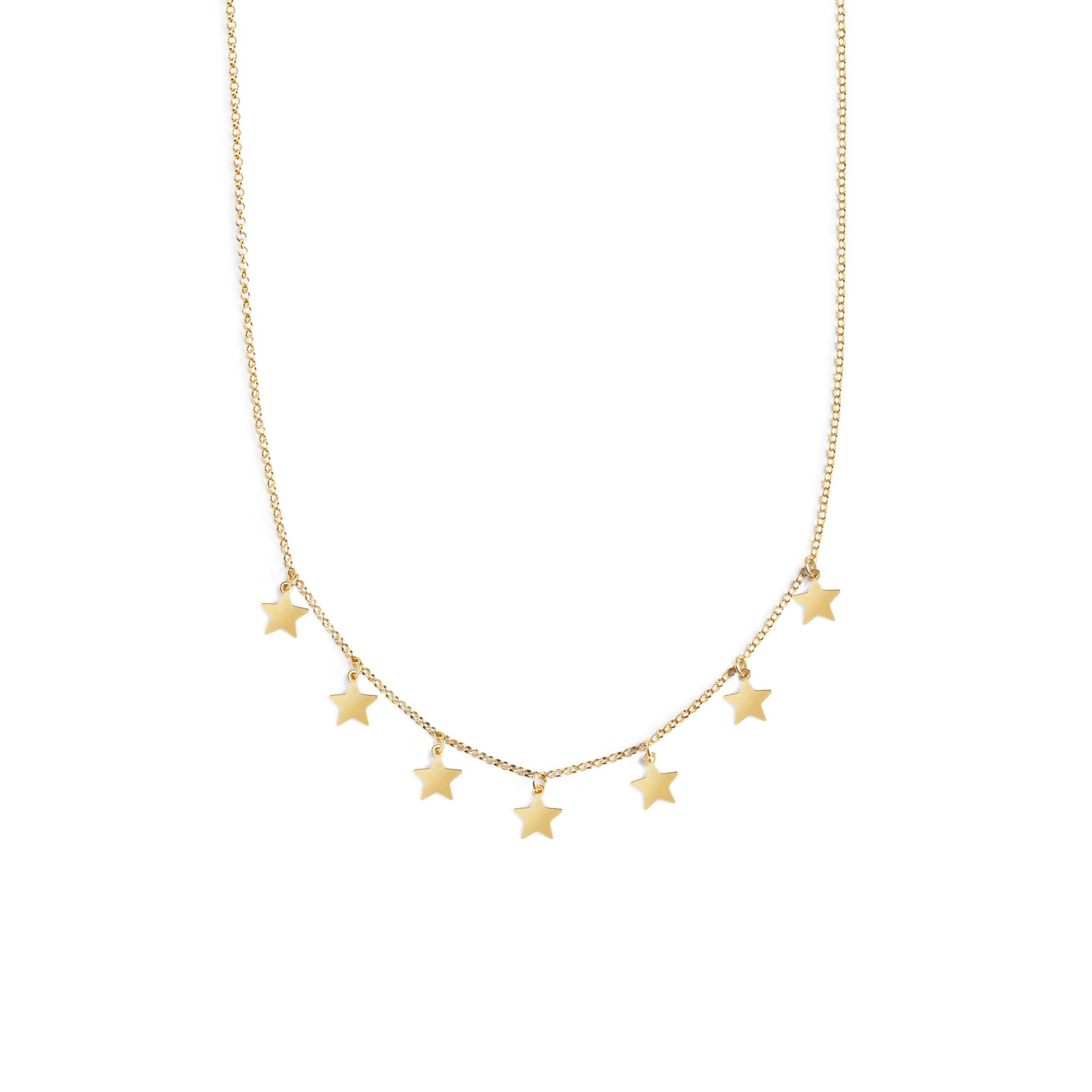 Collar Mini Stars Plata Baño Oro