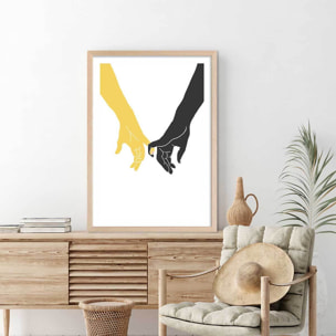 Affiche Yellow swear Affiche + cadre en bois - Chêne