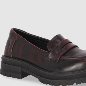 Zapatos - Burdeos - Tacón: Bajo