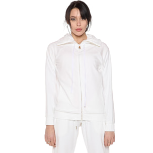 Sudadera de mujer de invierno con capucha, cremallera y mangas raglán "Relaxed"