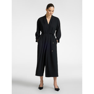 Elena Mirò - Tuta in cady con cintura - Nero