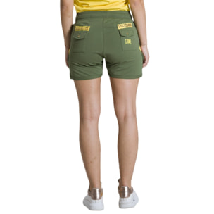 Shorts militares de forro polar para mujer