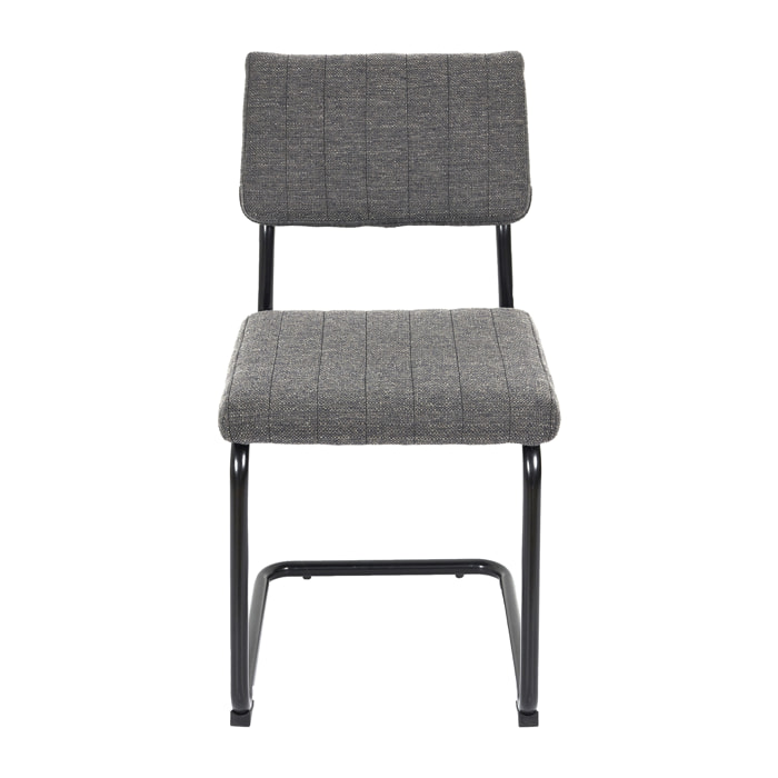 Chaise Alban Gris Chine - Lot de 2