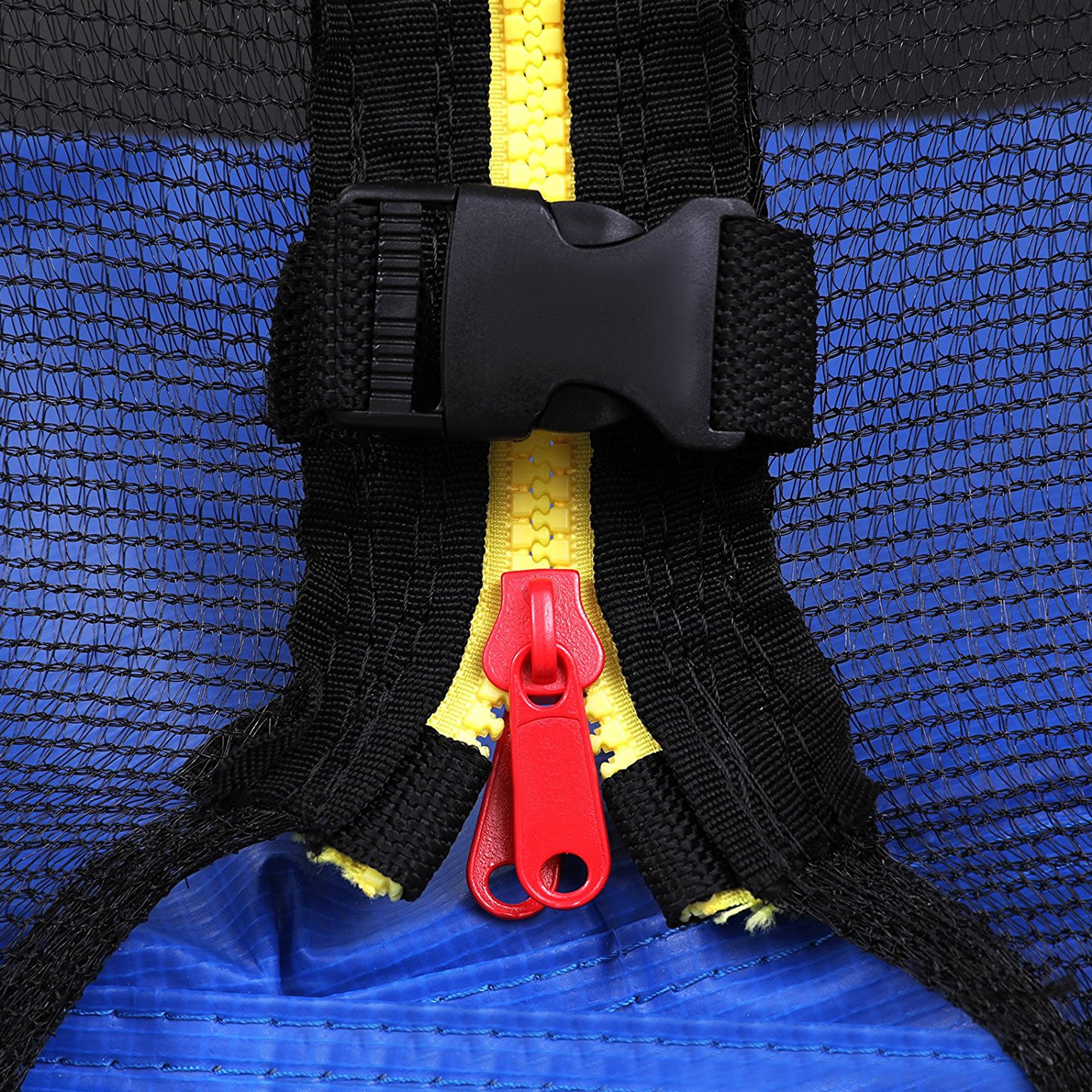 Trampolino Tappeto Jumper Elastico con Rete di Sicurezza, 6 Pali Imbottiti, Scaletta e Rivestimento sui Bordi, Ideale per Giardino, Diametro 305 cm