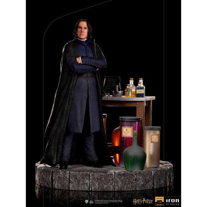 Harry Potter Statua 1/10 Severus Piton con Tavolo e Pozioni 22 Cm Iron Studios