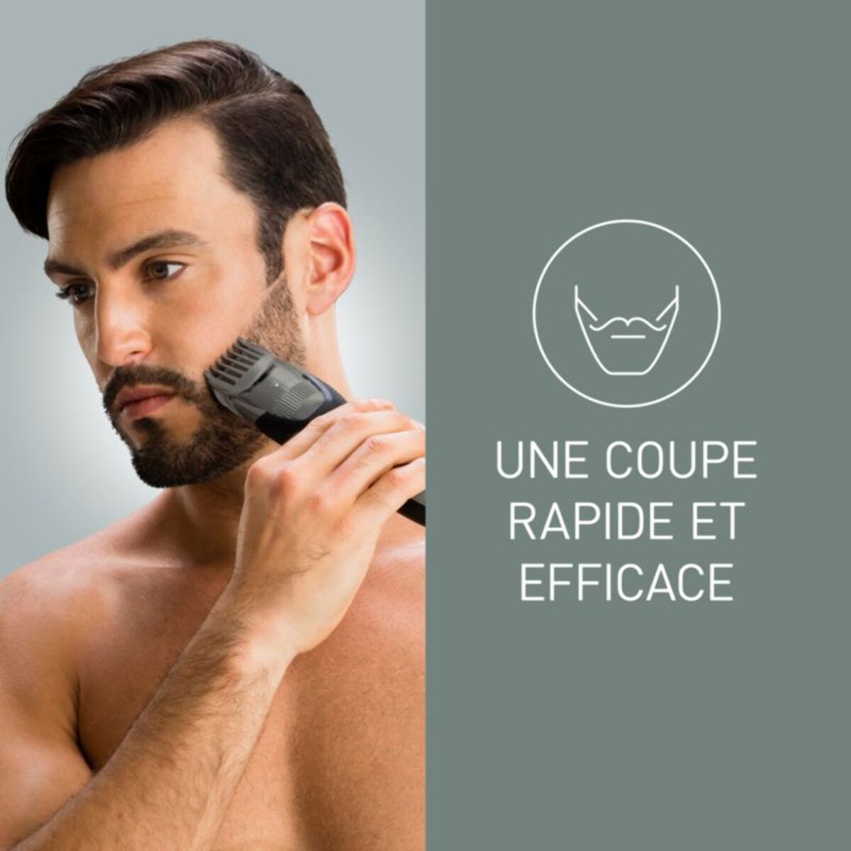 Tondeuse barbe PANASONIC ER-EGB45S503, molette réglable, 20 hauteurs de coupe, précision 0,5 mm, autonomie 60 mn
