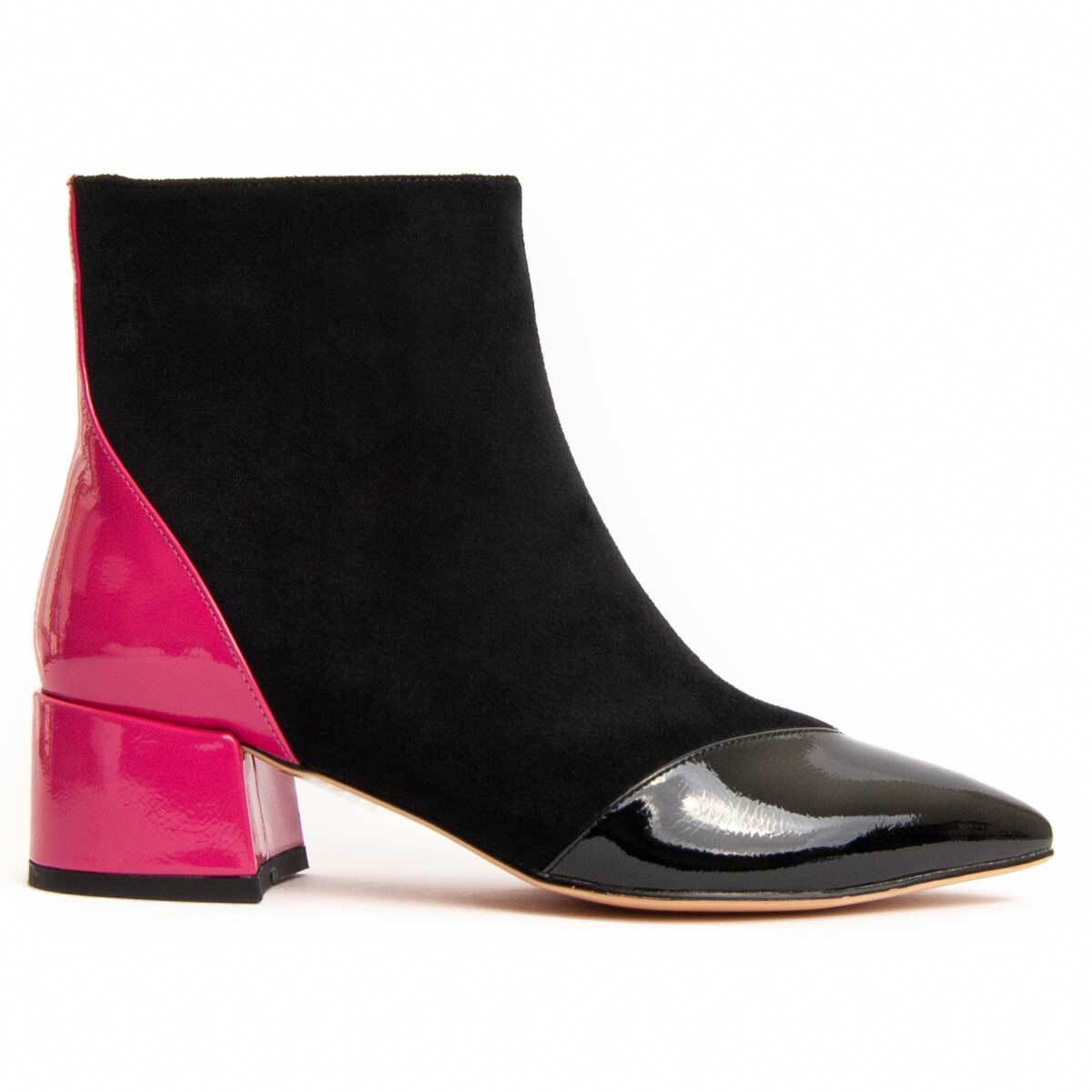 Botín De Tacón - Negro - Altura: 5 cm