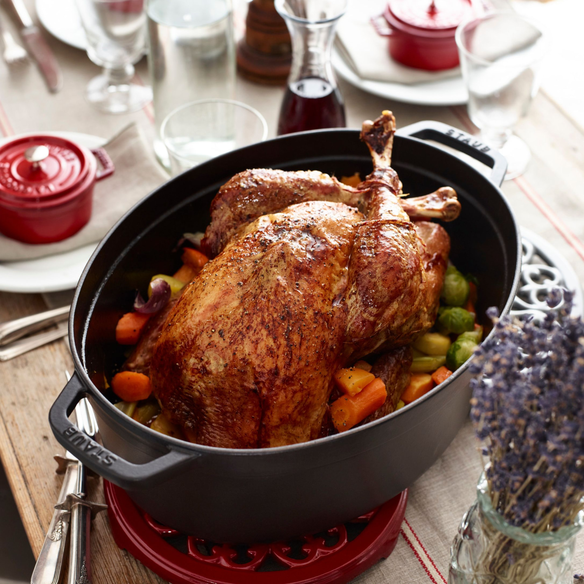 Cocotte en Fonte, Ovale, Ø 29 cm, 1 L, Noir Mat