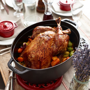 Cocotte en Fonte, Ovale, Ø 29 cm, 1 L, Noir Mat