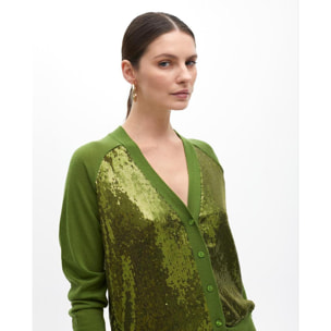 Cardigan con paillettes