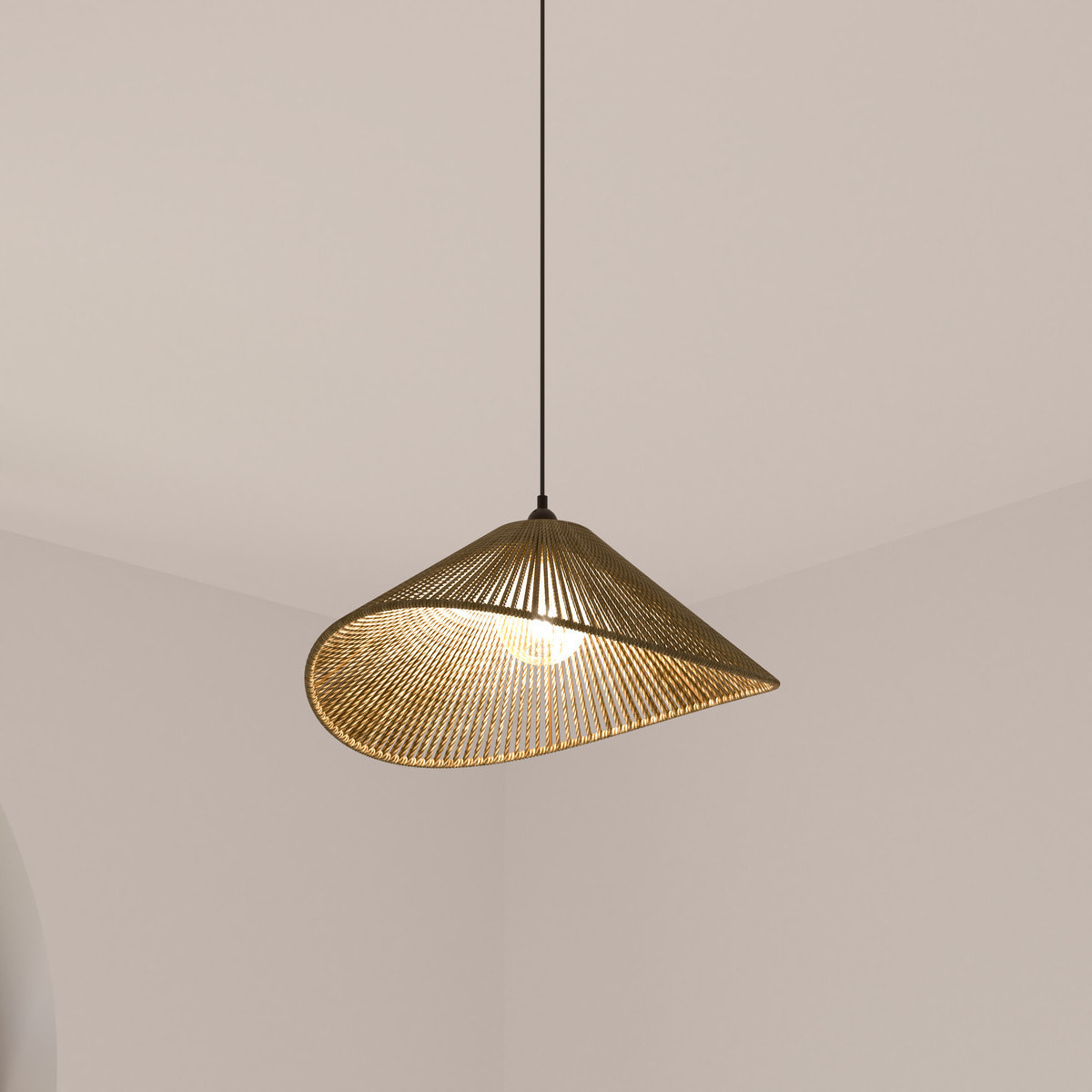 Suspension "Myha" D58cm beige
