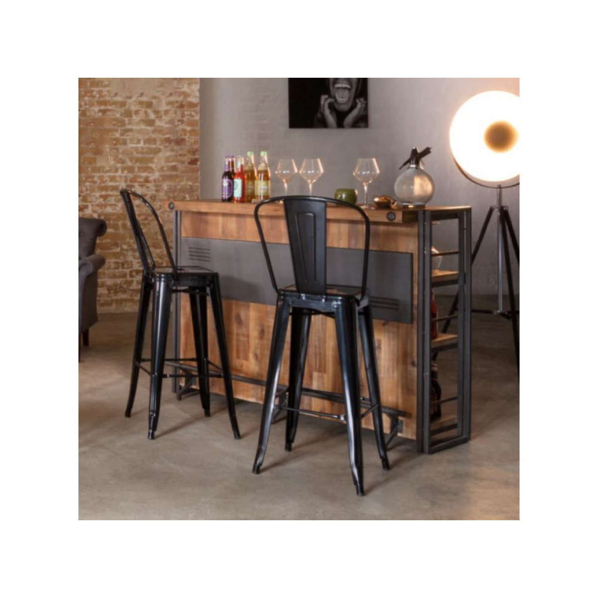 Bar en bois & métal style industriel - ATELIER
