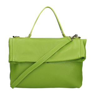 Borsa a spalla convertibile in zaino da donna In Vera pelle Made in Italy 34x21x12 cm