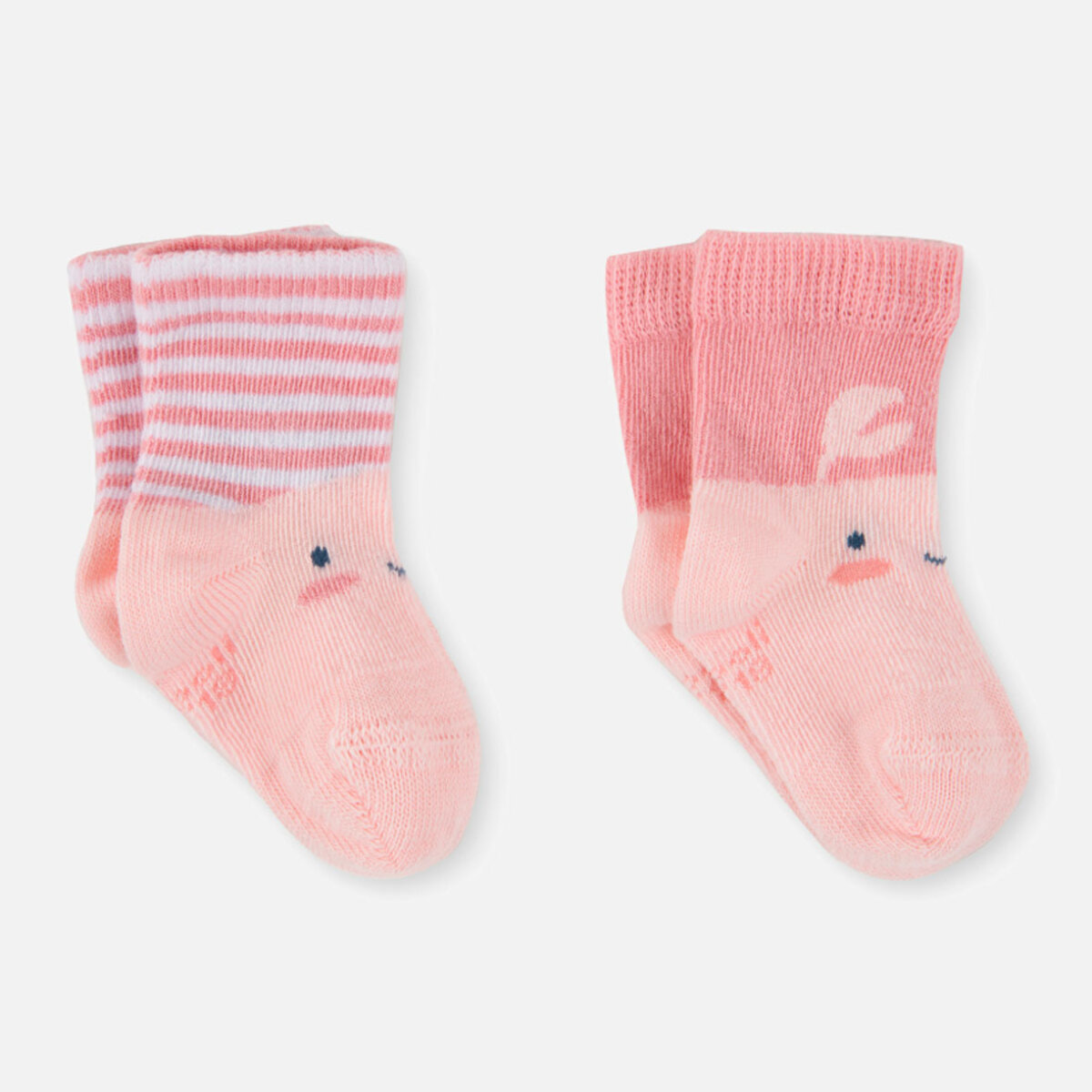 Pack calcetines recién nacido unisex estampados, rosa